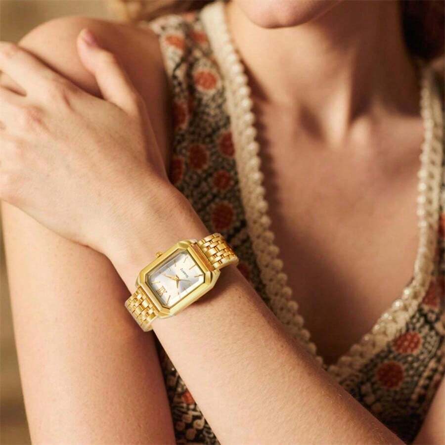 Fashion Women Watch - Womens Square Case Quartz Watch With