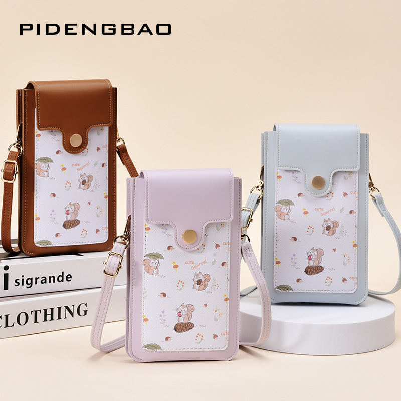 Crossbody Bag Women - New Cute Squirrel Pattern Touch Screen