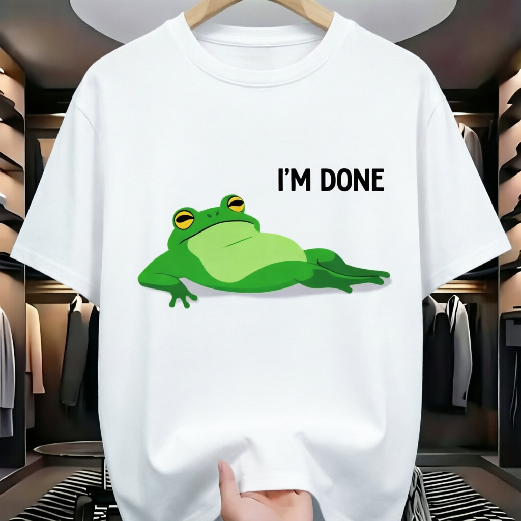 Women Fashion Quotes - Cartoon Green Frog with 