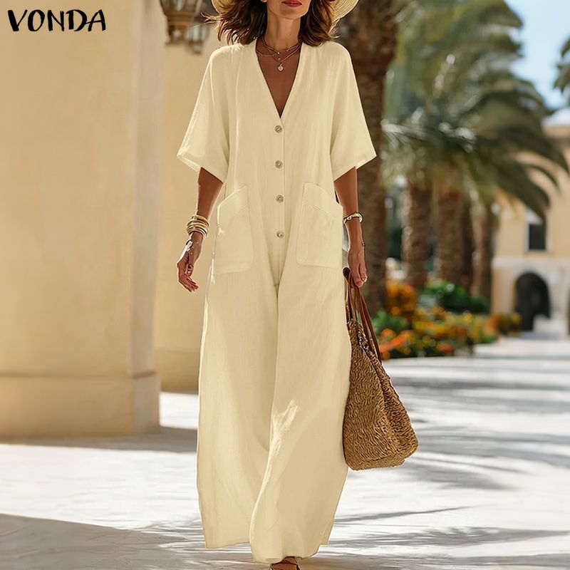 Women'S Fashion Overalls - Plus Size VONDA 2026 Women Jumpsuits