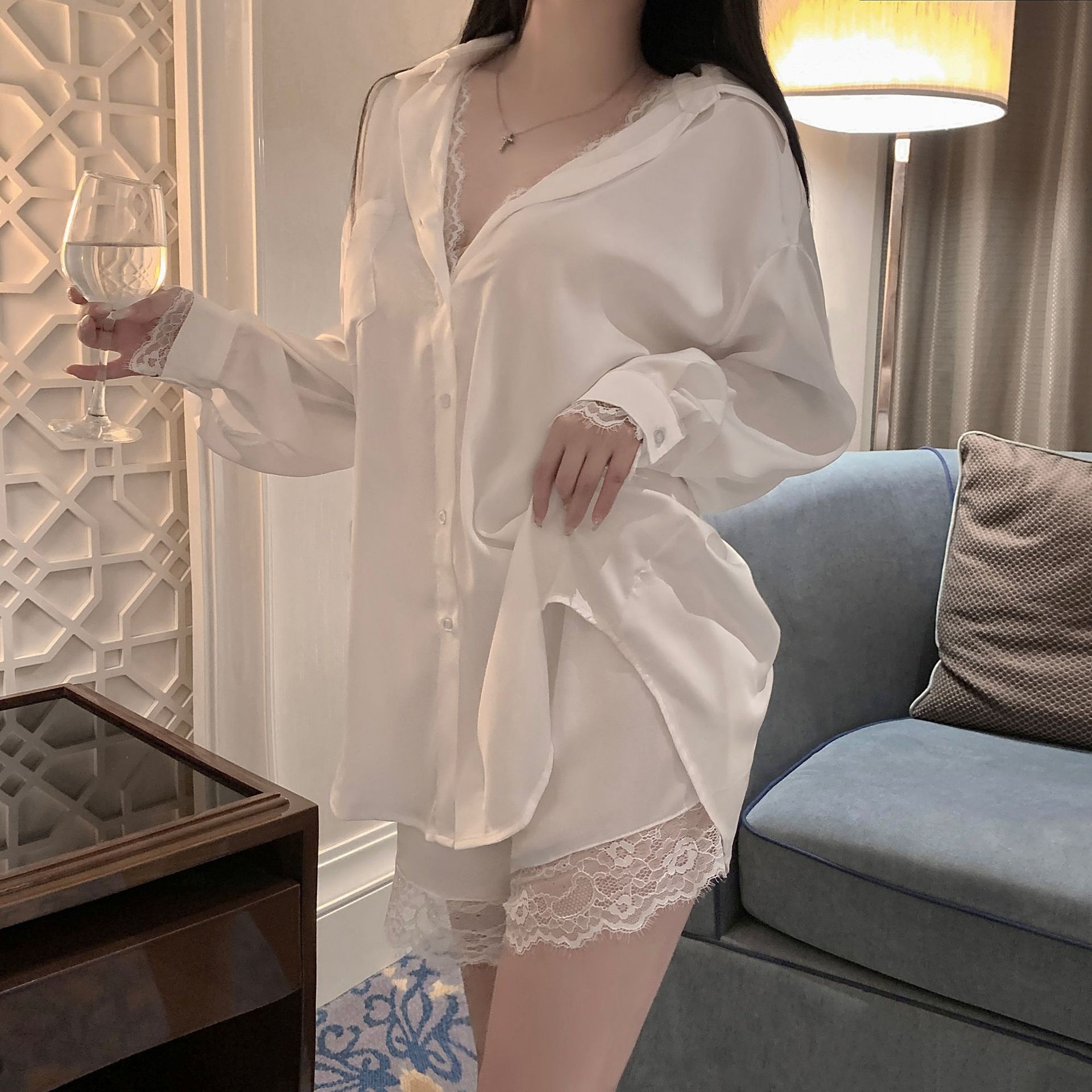 Women Fashion Styles - Ladies sexy boyfriend style shirt sexy