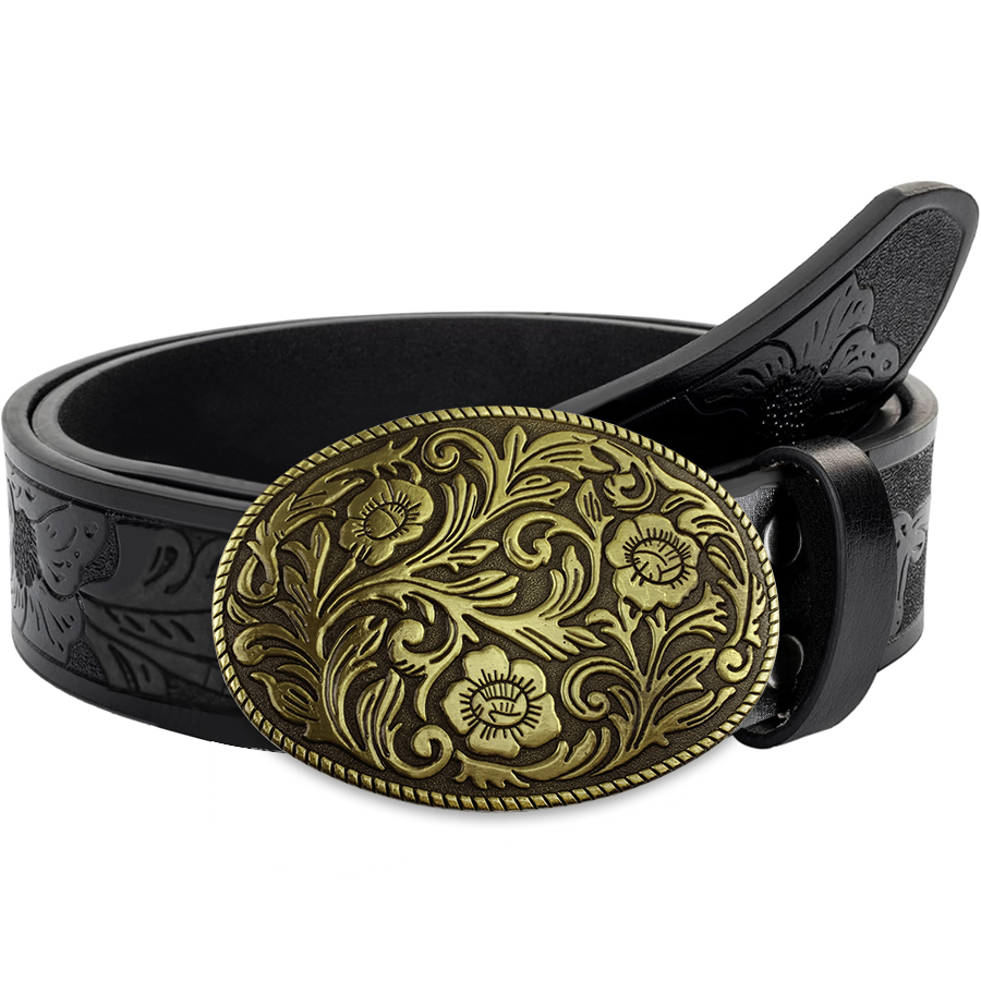 Tang Grass Pattern Buckle Belt - Women Fashion Nz review and price