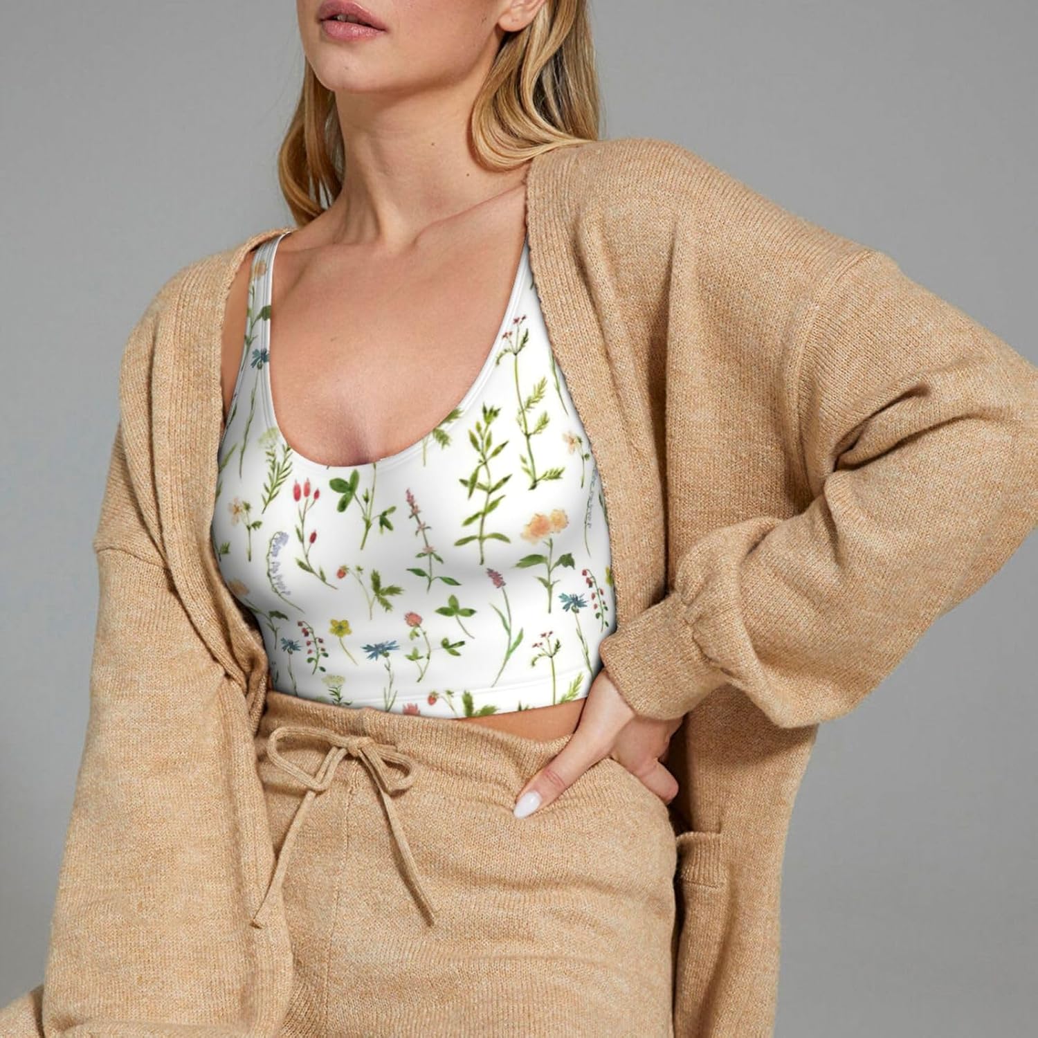 Season Watercolors of Herbs Fl - Women Fashion Vest review and price