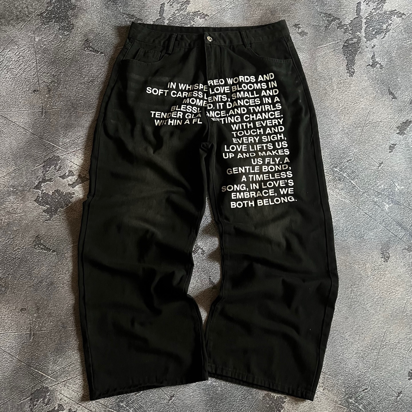 American Pattern Letter Jeans  - Women And Men Fashion review and price