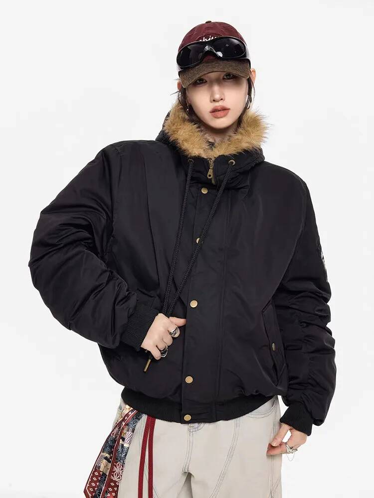 Fashion Black Cotton-padded Co - Women'S Fashion Quilted Jacket review and price