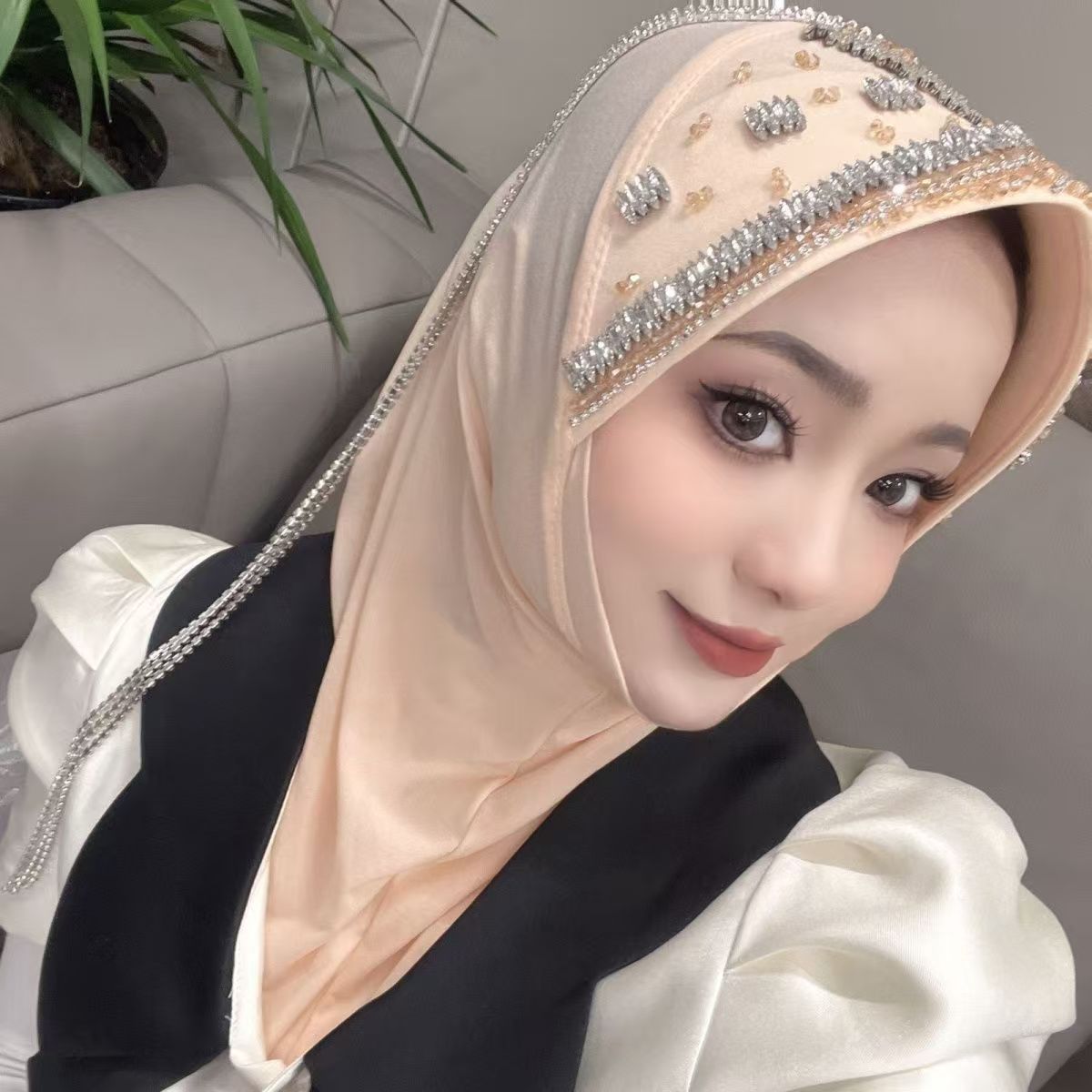 Luxury Hat Hijab Pink Scarf wi - Women Fashion Brand review and price