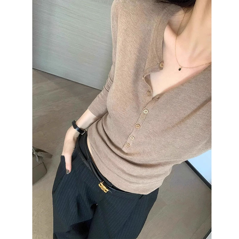 Women Long Sleeved Top V-neck  - Women Fashion Designers review and price