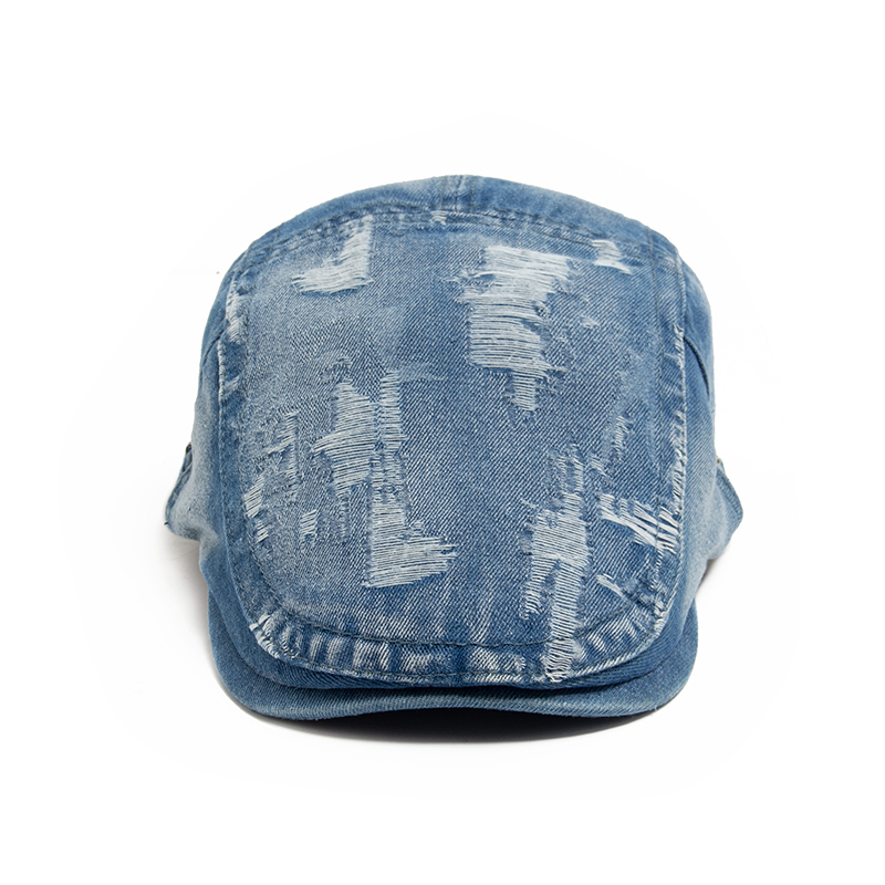 Fashion Men Ripped Denim Beret - Women Fashion Nz review and price