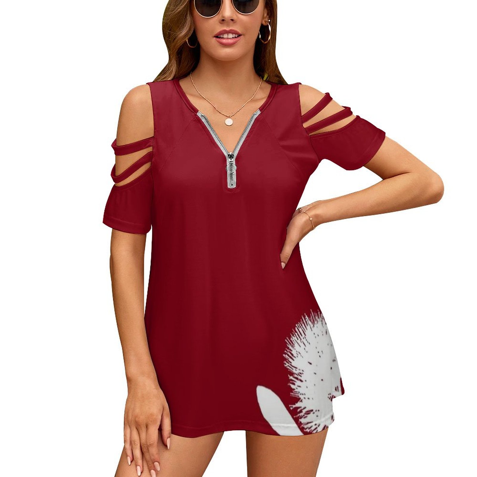 Pohutukawa-White On Red Women  - Women Fashion Nz review and price