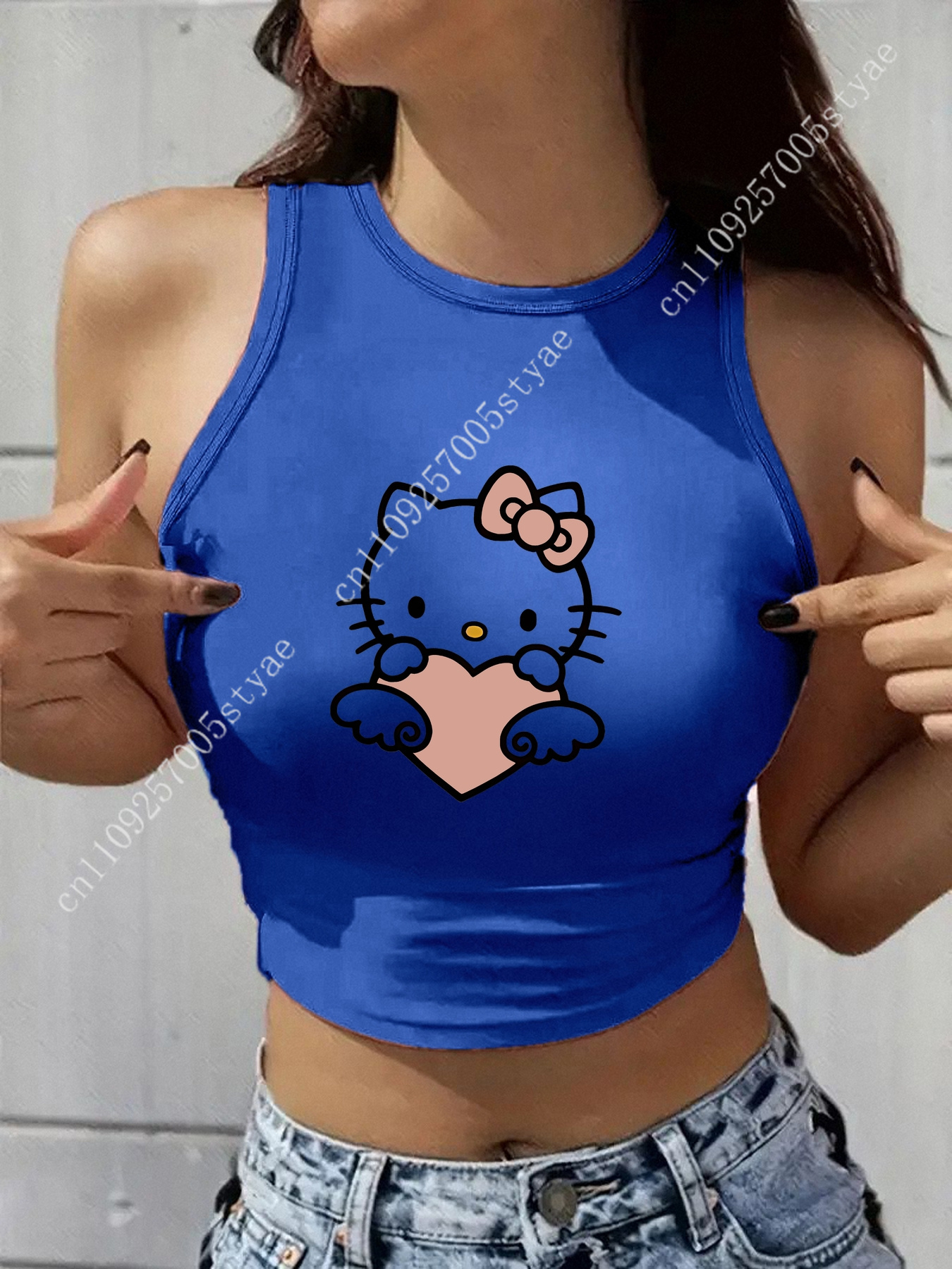 HELLO KITTY Classic Round Neck - Women And Men Fashion review and price