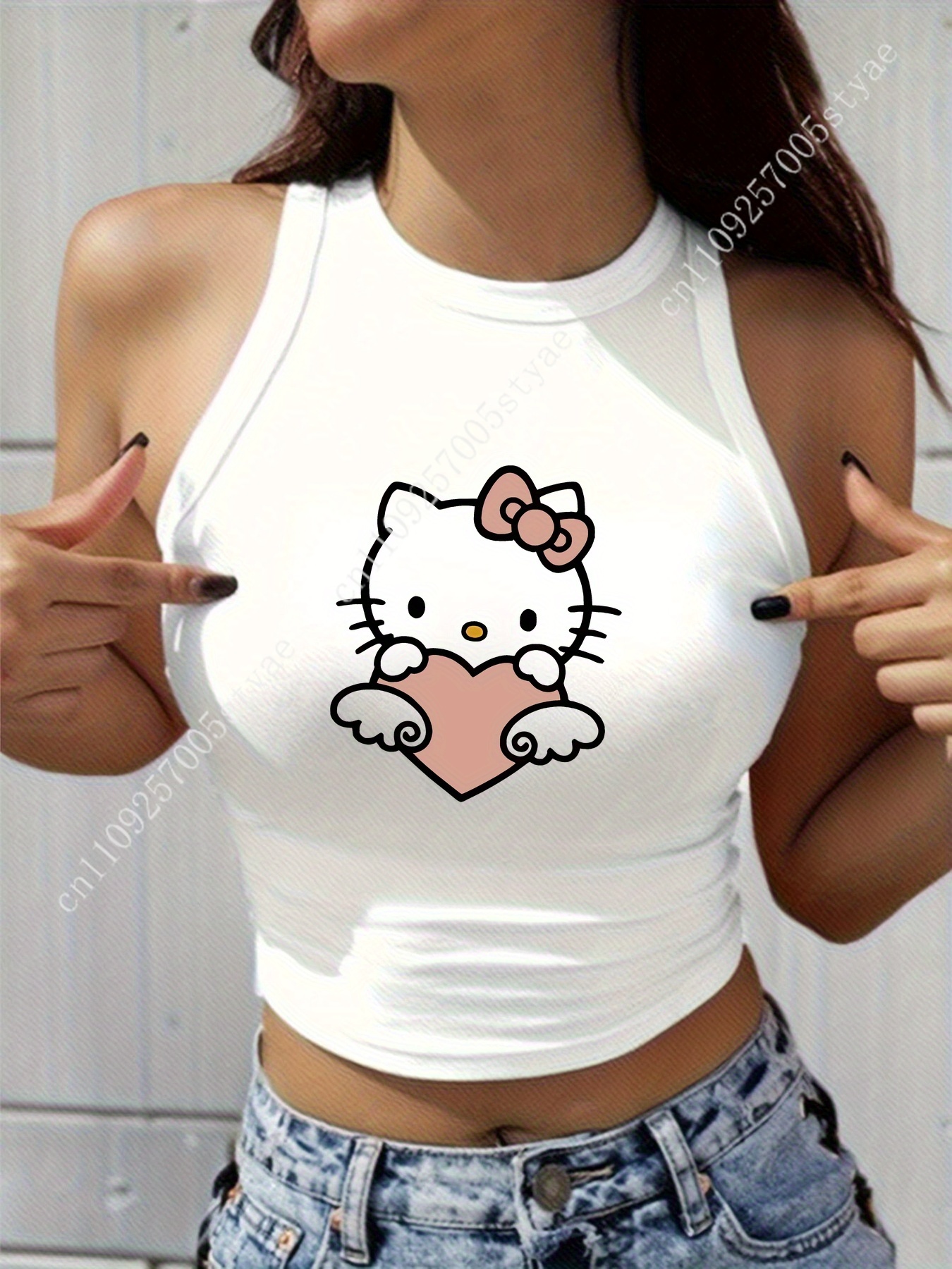 HELLO KITTY Classic Round Neck - Women And Men Fashion review and price
