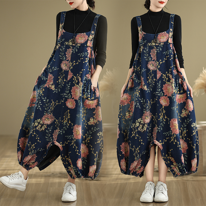 Loose Casual Denim Overalls fo - Women'S Fashion Overalls review and price
