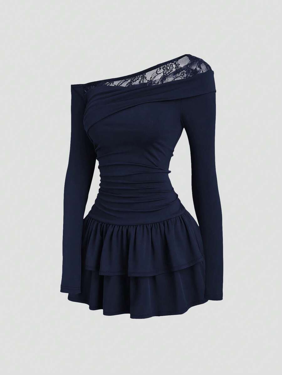 Elegant Off Shoulder Lace Patc - Women'S Fashion Jersey review and price