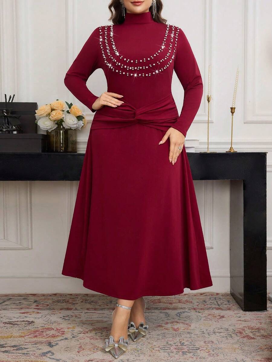 Elegant Solid Color Pearl Rhin - Women'S Fashion Jersey review and price