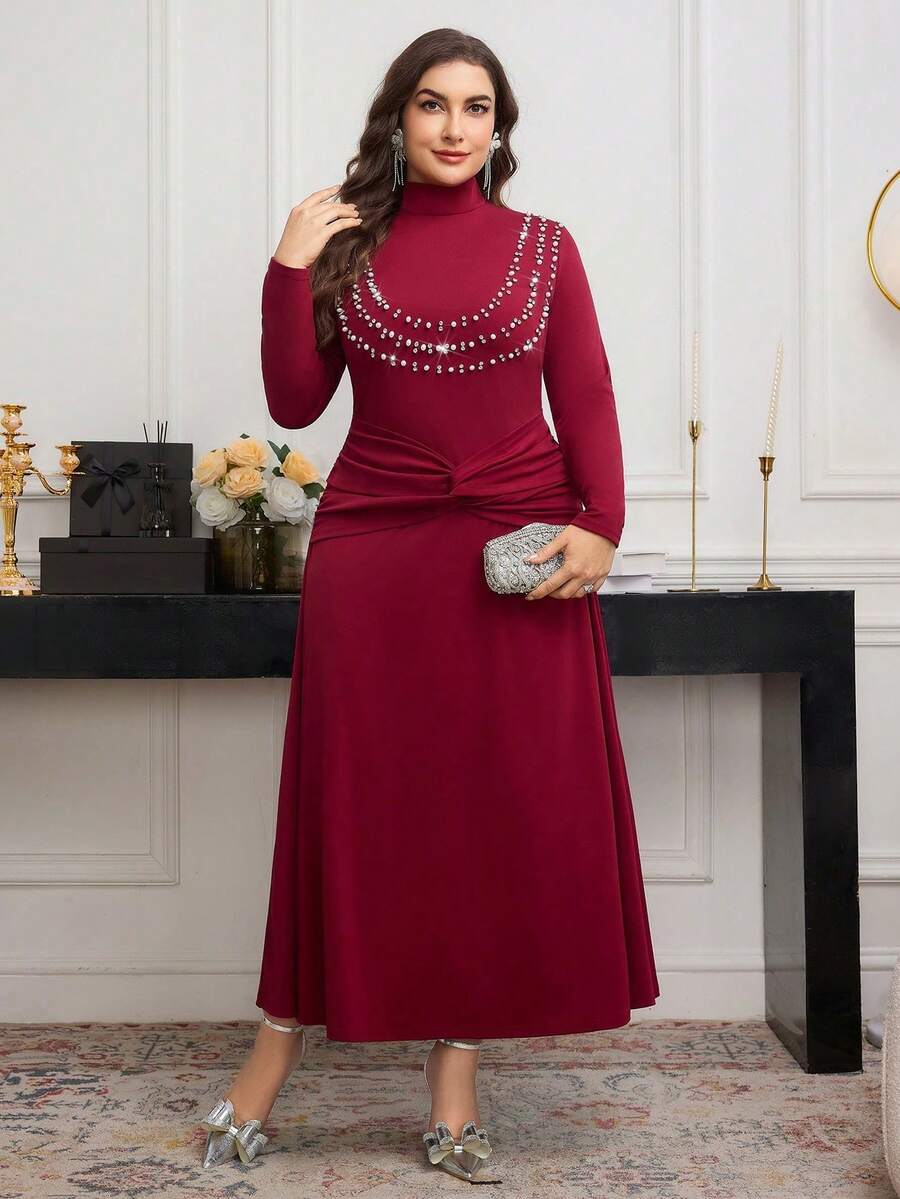Elegant Solid Color Pearl Rhin - Women'S Fashion Jersey review and price