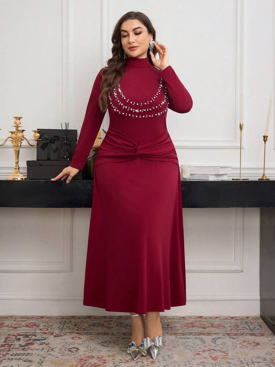 Elegant Solid Color Pearl Rhin - Women'S Fashion Jersey review and price