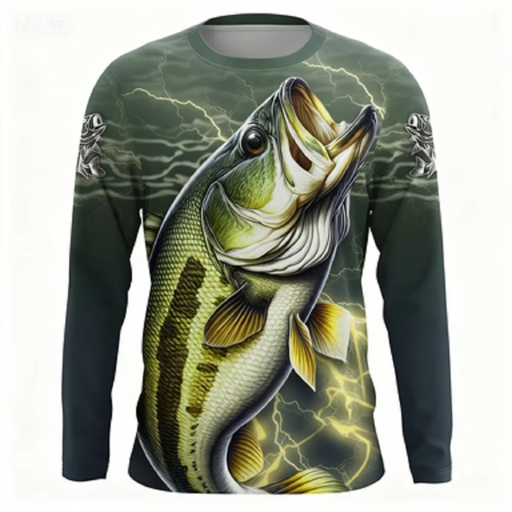 Fashionable Bass Pattern Crew  - Women And Men Fashion review and price