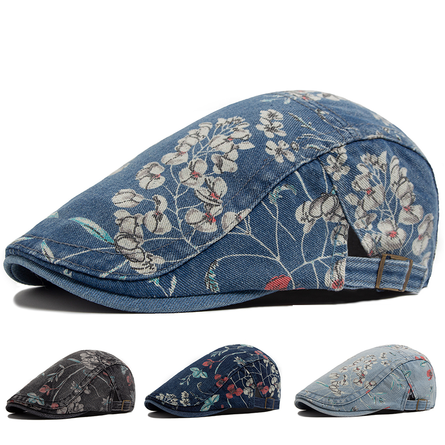 New Vintage Print Denim Beret  - Women Fashion Nz review and price