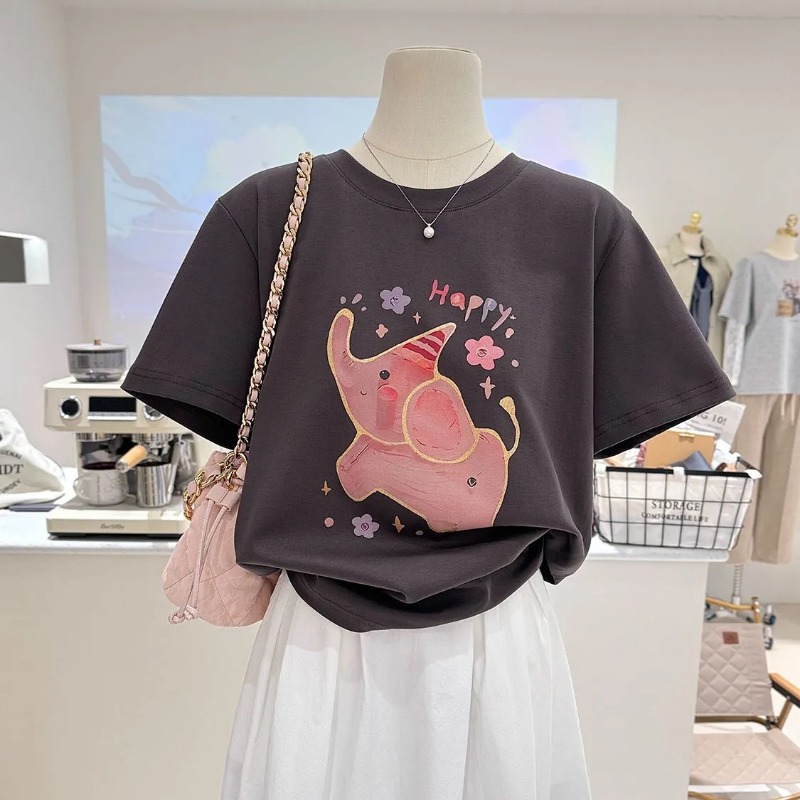 Cute Cartoon Pink Elephant Pri - Women Fashion Quotes review and price