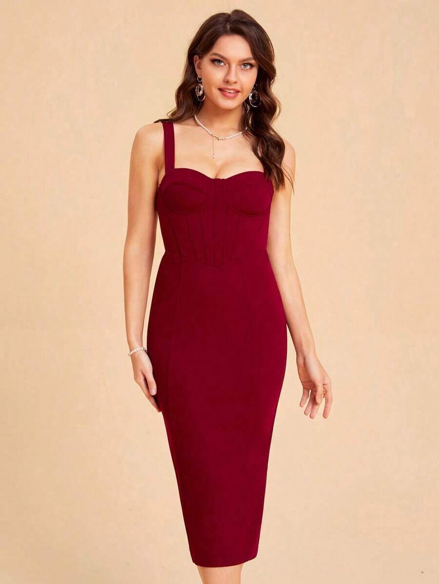 Solid Bustier Cami Dress Paste - Women'S Fashion Jersey review and price