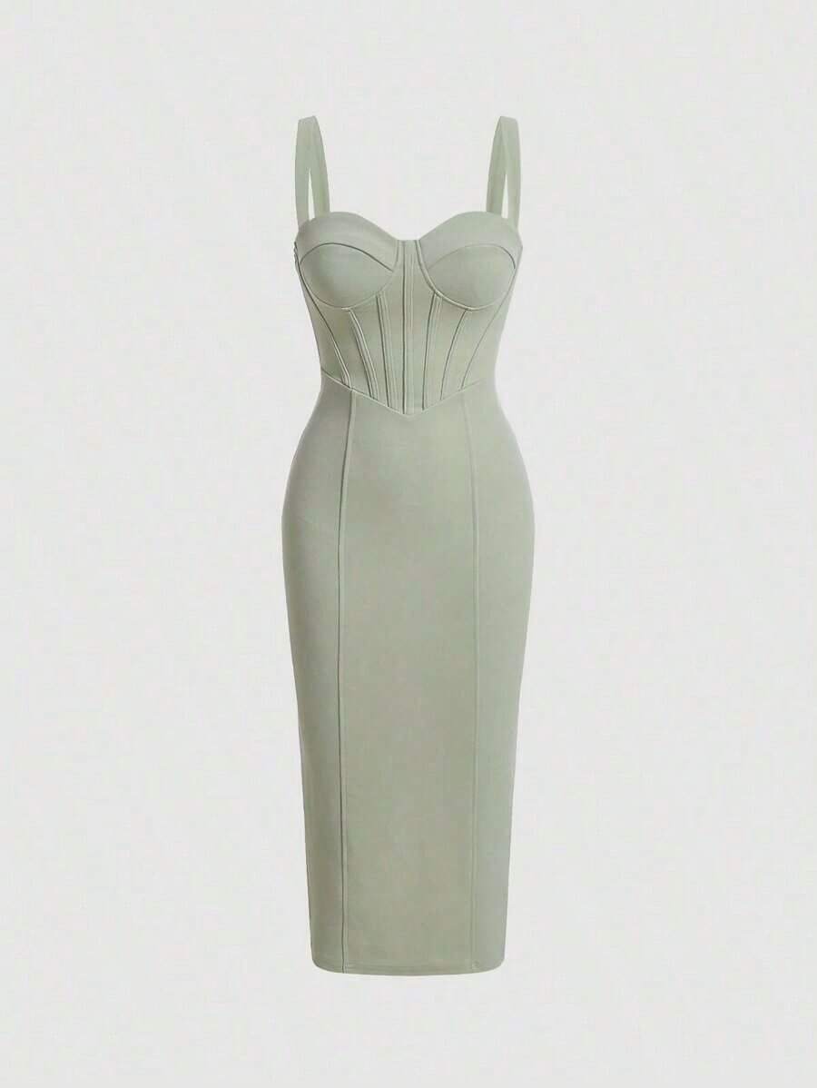 Solid Bustier Cami Dress Paste - Women'S Fashion Jersey review and price