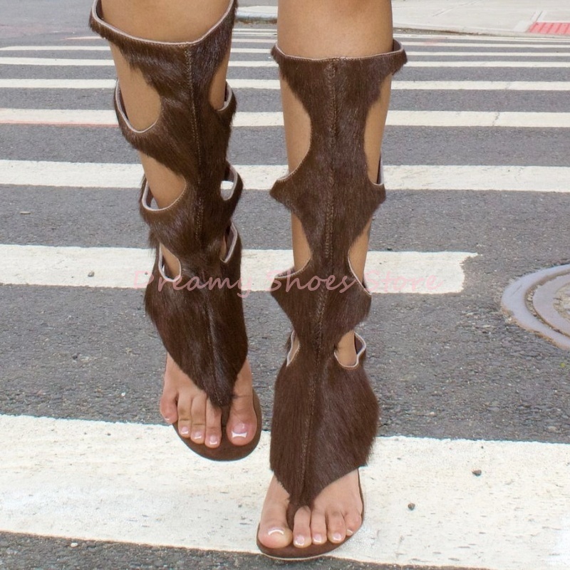 Zebra Print Faux Horsehair Rou - Women'S Fashion Boots review and price
