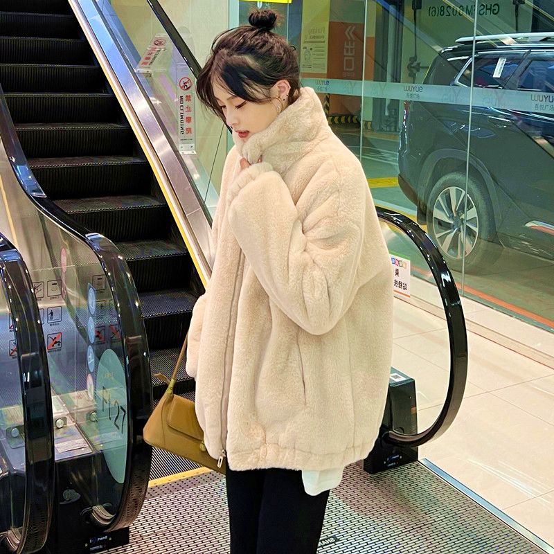 2025 New Loose-Fit Faux Rabbit - Women'S Fashion Quilted Jacket review and price