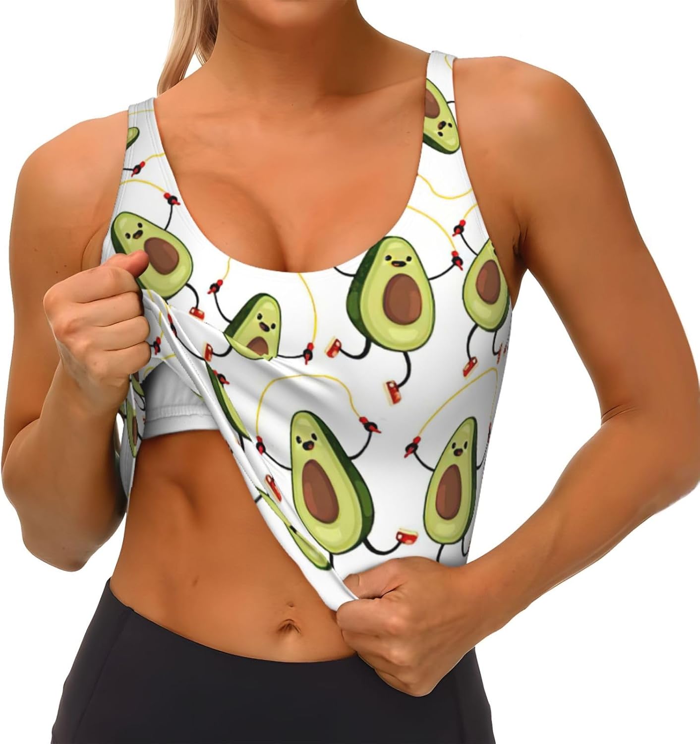 Funny Cartoon Avocados Print L - Women Fashion Vest review and price