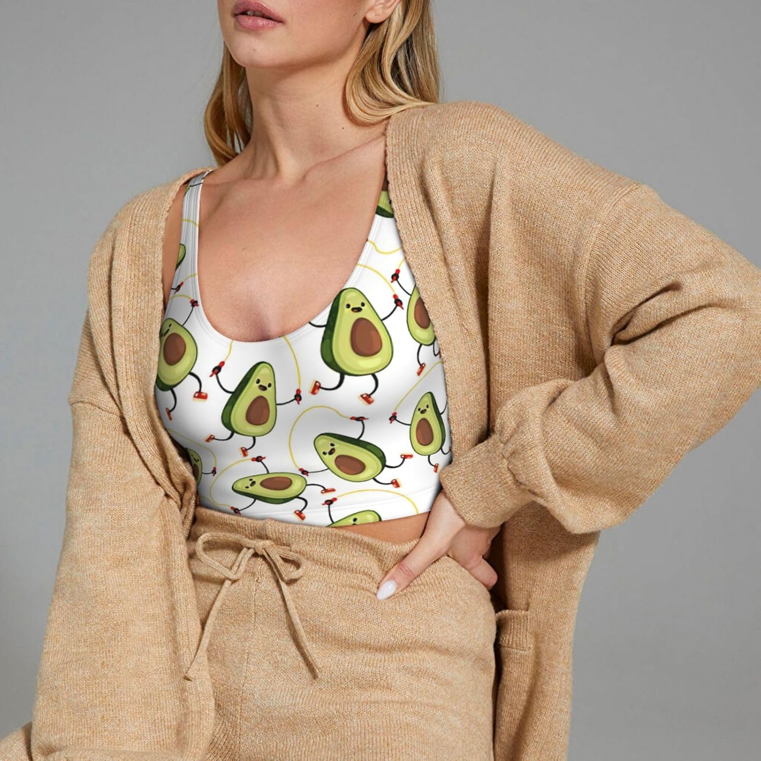 Funny Cartoon Avocados Print L - Women Fashion Vest review and price
