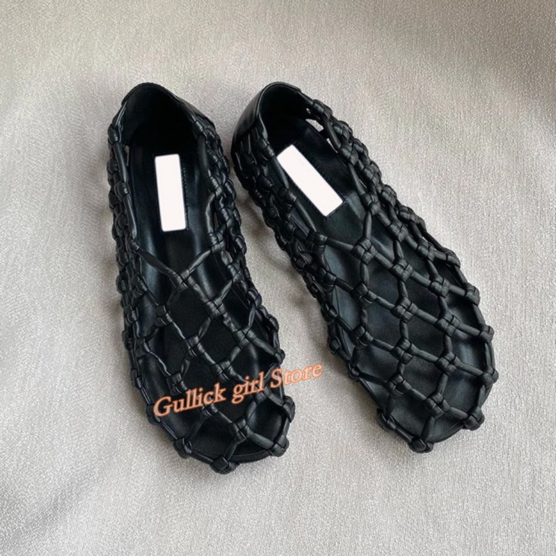 French Woven Mesh Hollow flat  - Women'S Fashion Footwear review and price