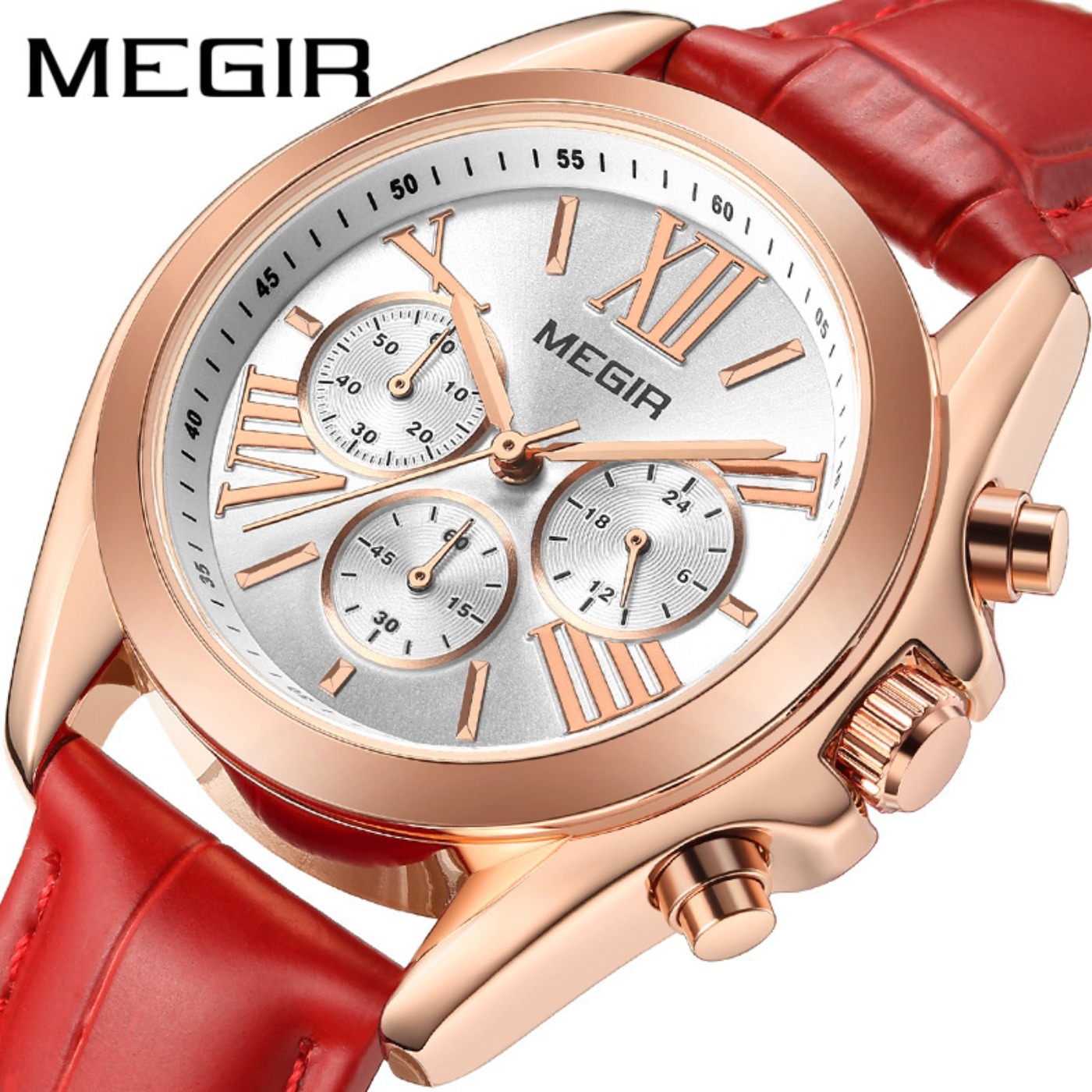 MEGIR New Luxury Leather Watch - Women Fashion Brand review and price
