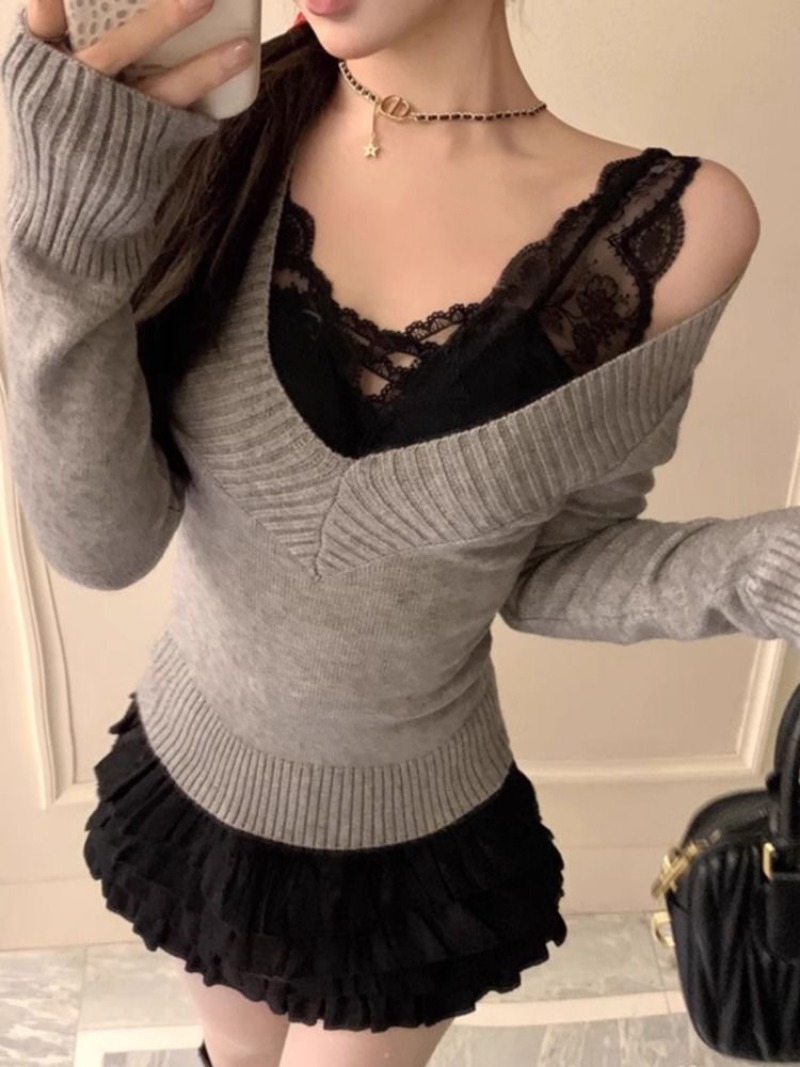 Women's Sweater Gyaru V-Neck K - Women'S Fashion Trends Fall 2025 review and price