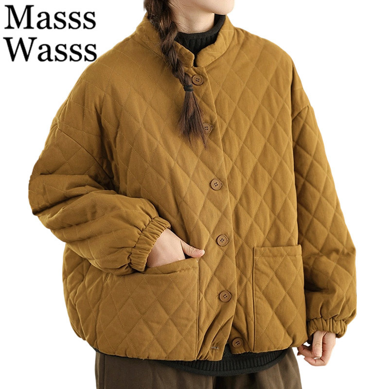 Masss Wasss Winter Korean Plai - Women'S Fashion Quilted Jacket review and price