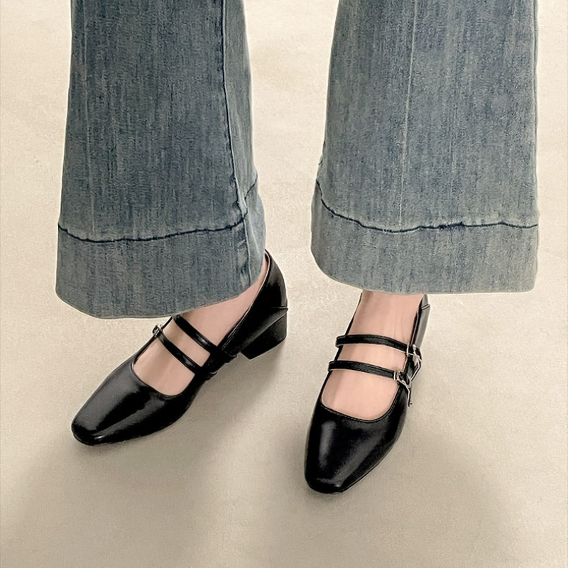 Square Toe Low Heel Women Silv - Women'S Fashion Footwear review and price