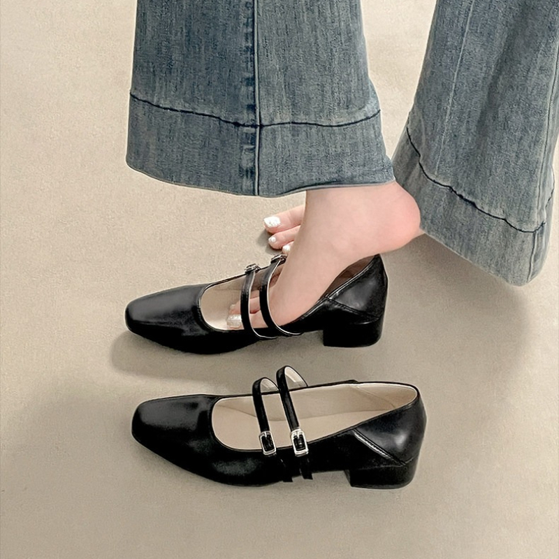 Square Toe Low Heel Women Silv - Women'S Fashion Footwear review and price