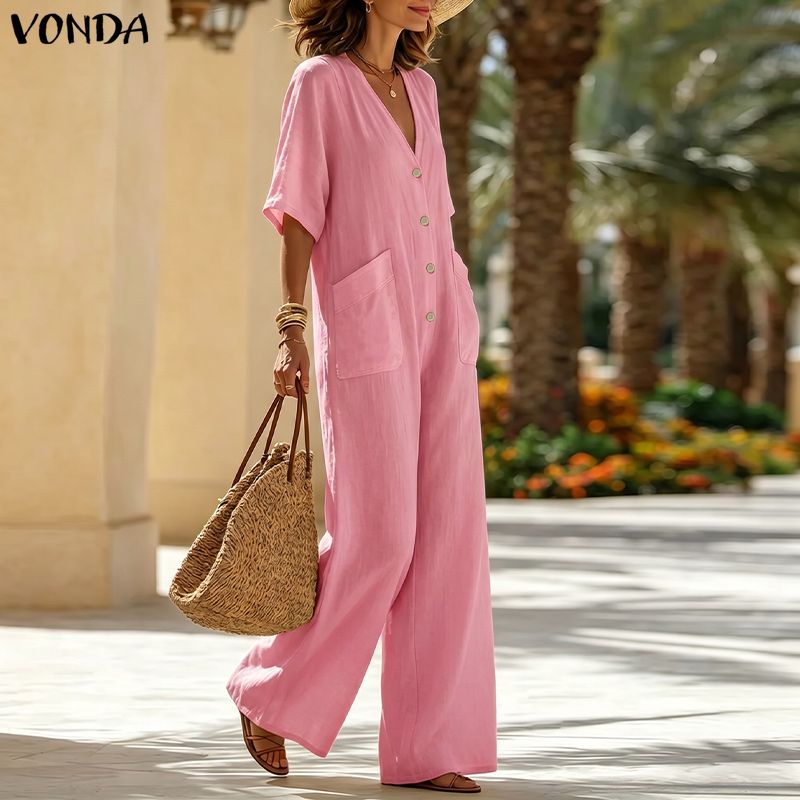 Plus Size VONDA 2026 Women Jum - Women'S Fashion Overalls review and price
