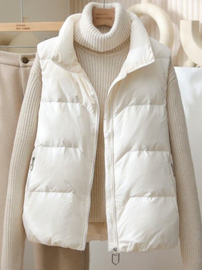 2025 New Winter Warm Cropped V - Puffer Vest Fashion Women review and price