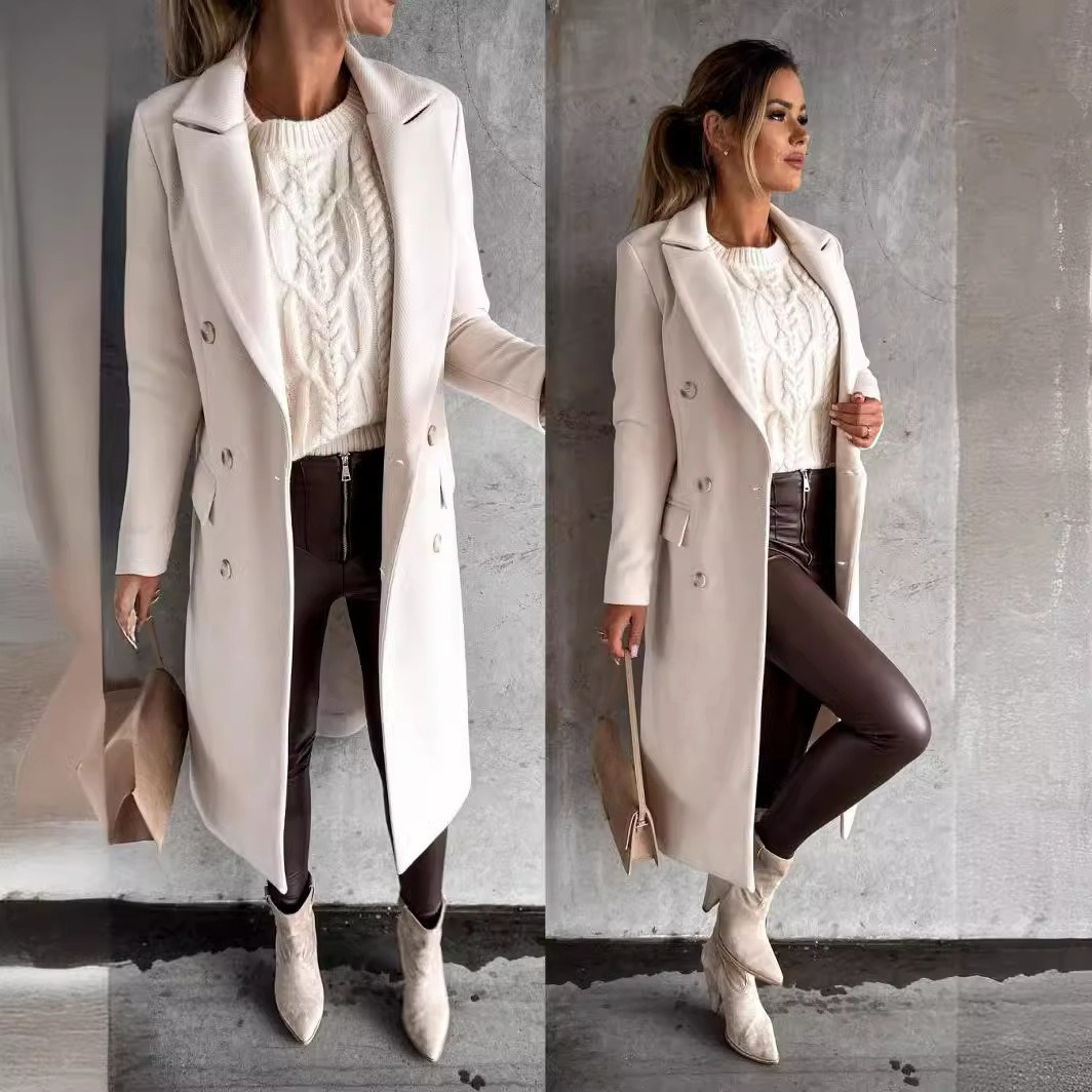 Casual Woolen Coat for Women L - Women'S Fashion Quilted Jacket review and price