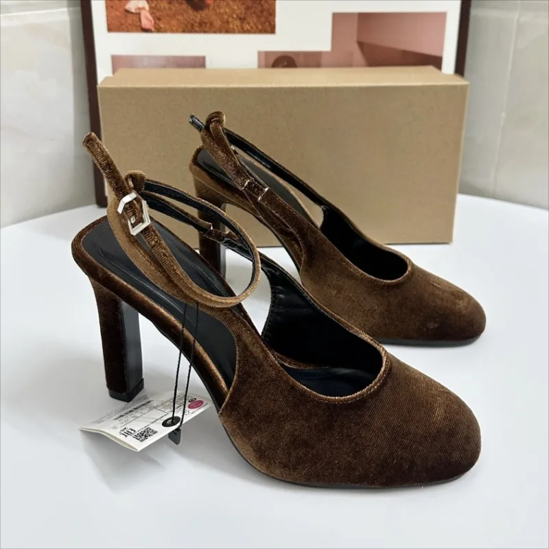 Retro Brown Suede Summer Women - Women Fashion Brand review and price