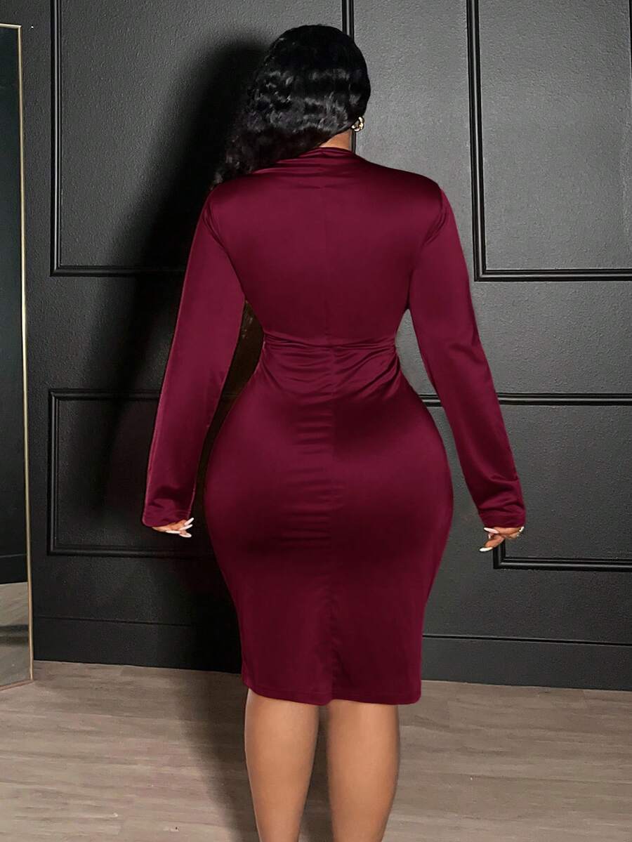 Elegant Sexy Ruched V-Neck Bod - Women'S Fashion Jersey review and price