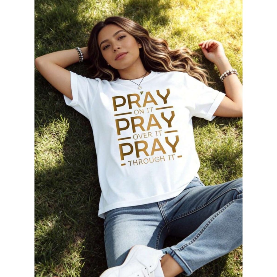 【New style】Pray On It Pray Ove - Women Fashion Quotes review and price