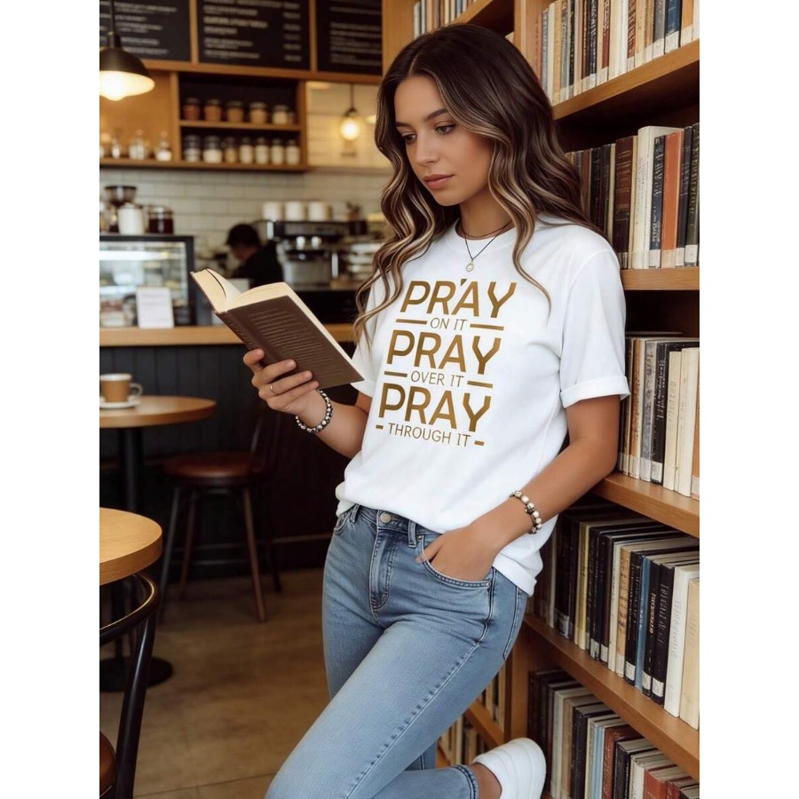 【New style】Pray On It Pray Ove - Women Fashion Quotes review and price