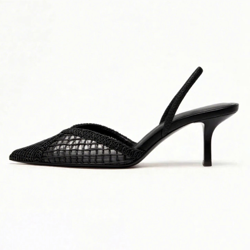 Mesh Woven Heeled Sandals Wome - Women Fashion Brand review and price