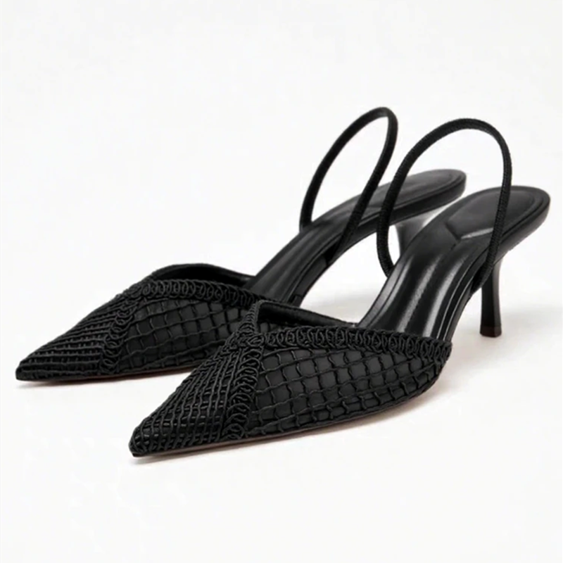 Mesh Woven Heeled Sandals Wome - Women Fashion Brand review and price