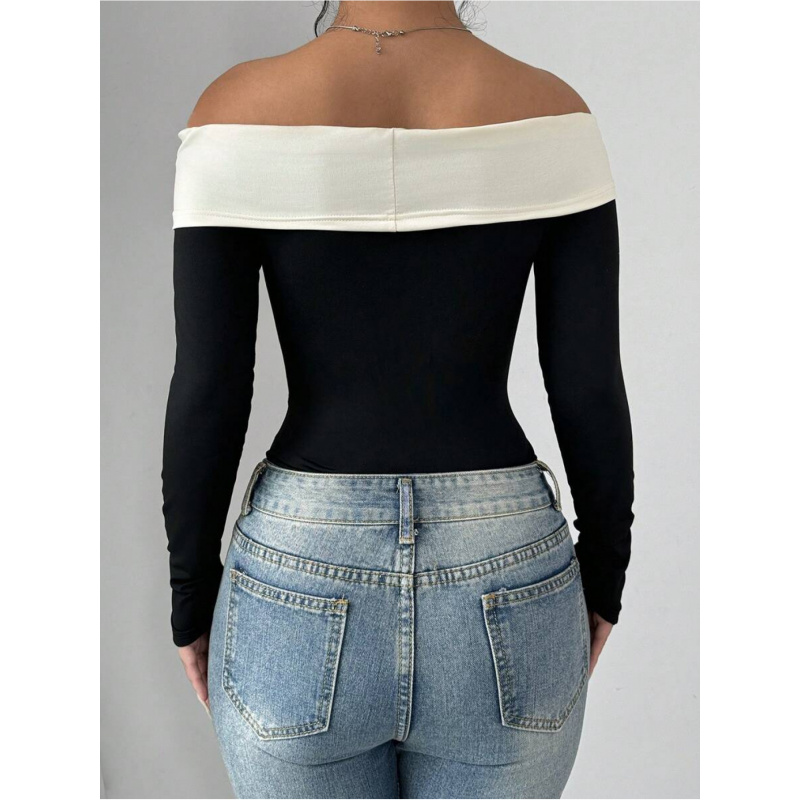 Bowknot Decor Off Shoulder Bod - Women Fashion Styles review and price