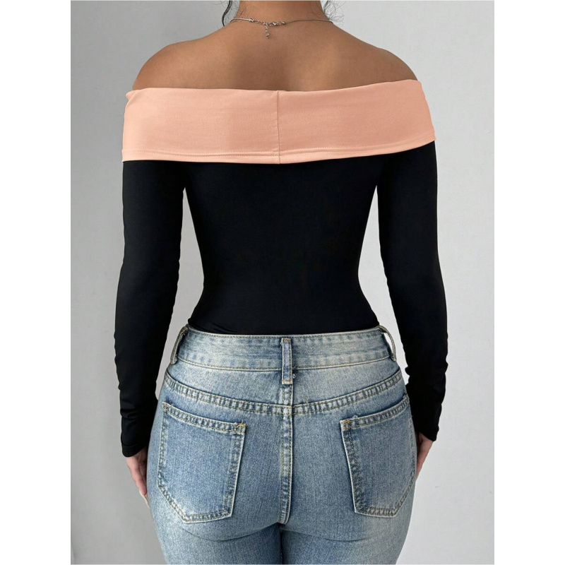Bowknot Decor Off Shoulder Bod - Women Fashion Styles review and price